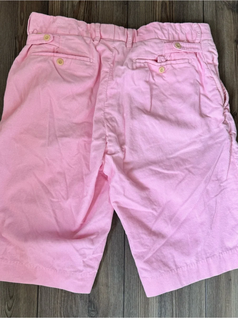 Ralph Lauren Men’s Light Pink Flat-Front Corduroy Shorts